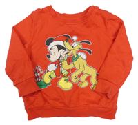 Červená mikina s Mickeym Disney
