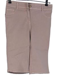 Dámské růžové elastické dlouhé riflové kraťasy Denim 