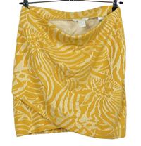 Dámska okrovo-biela vzorovaná pletená sukňa H&M