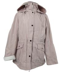 Dámská světlerůžová šusťáková jarní parka s kapucí Anaelle 