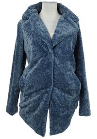 Dámský modrý kožešinový kabát Rino&Pelle 