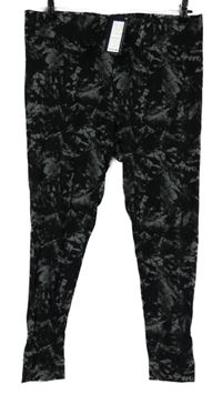 Nové - Dámské černo-šedé vzorované legíny M&S