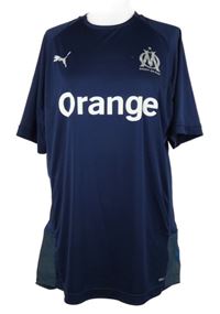 Pánske tmavomodré športové funkčné tričko s nápisom a logom Puma