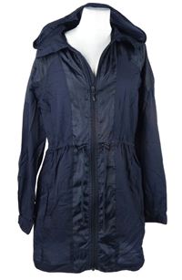 Dámská tmavomodrá šusťáková jarní parka s kapucí Tchibo 