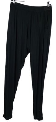 Dámske čierne voľné é nohavice Post Card