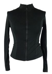 Dámská černá sportovní propínací crop mikina Shein 