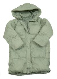 Svetlozelený šušťákový zimný kabát s kapucňou Primark