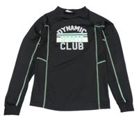 Čierne športové tričko s nápisom