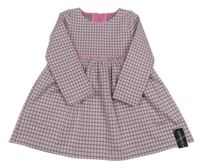 Nové - Neonově růžovo-bílo-černé kostkované teplákové šaty Dunnes