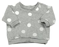 Šedá puntíkatá mikina Matalan