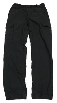 Čierne šušťákové podšité cargo nohavice GAP