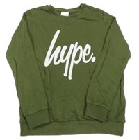 Khaki mikina s logom hype