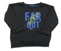 Čierna mikina s nápisom a raketou Primark