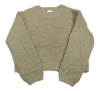 Béžovo-zlatý crop sveter F&F