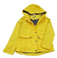 Žlutá nepromokavá jarní bunda s kapucí Pocopiano