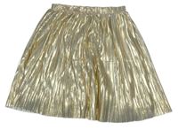 Zlatá plisovaná sukně Dunnes