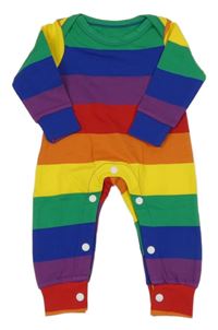 Farebná pruhovaná tepláková kombinéza