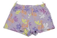 Fialové bavlnené kraťasy s plameňáky C&A