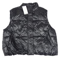 Nové - Černá šusťáková zateplená crop vesta New Look