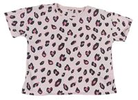 Růžové crop tričko s leopardím vzorem Next