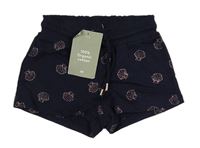 Tmavomodré bavlněné kraťasy s mušlemi H&M