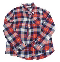 Červeno-modro-biela kockovaná blúzka zn. H&M