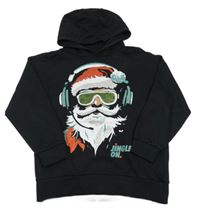 Čierna mikina so Santou a kapucňou F&F