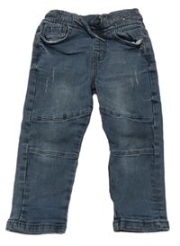 Tmavomodré rifle s úpletový pasom Urban