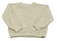 Smotanový žinylkový sveter H&M