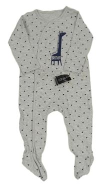 Nové - Šedý vzorovaný overal s dinosaurem Dunnes Stores