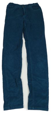 Modrozelené menšestrové nohavice Monoprix