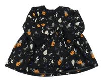 Čierne teplákové šaty s duchy a dýněmi F&F