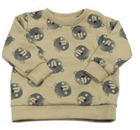 Béžová mikina s medveďmi