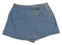 Modré riflové sukňové kraťasy Denim Co.