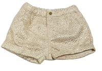 Béžovo-zlaté vzorované kraťasy H&M
