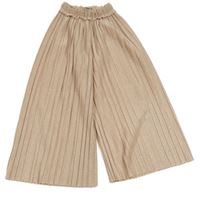 Svetloružové trblietavé plisované culottes nohavice Zara