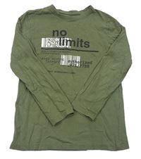 Khaki tričko s nápisom Primark