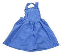Modré menšestrové na traké šaty s volánikmi M&S