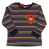 Farebné pruhované tričko s medvedíkom Liegelind