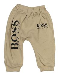 Béžové tepláky s logem Hugo Boss