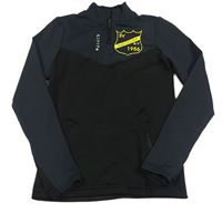 Černo-antracitová funkční fotbalová mikina Decathlon