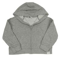 Sivá melírovaná oversize crop mikina s kapucňou George