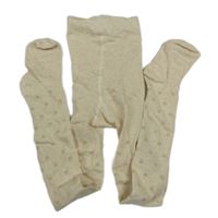 Smotanové pančuchy s bodkami St. Bernard