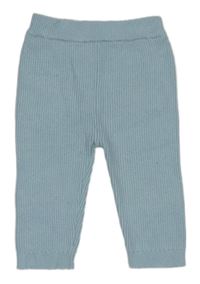 Svetlomodré rebrované pletené nohavice George