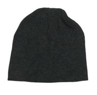 Tmavošedá bavlněná čepice