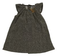 Hnědo-bílé vzorované šaty Zara