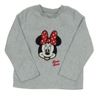 Sivá fleecová mikina s Minnie Disney
