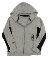 Sivo-čierna prepínaci mikina s kapucňou Alive