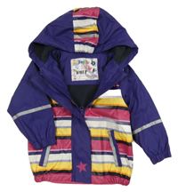 Lilkovo-pruhovaná nepromokavá jarná bunda s kapucňou Lupilu