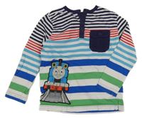 Barevně pruhované triko s mašinkou Tomáš TU 